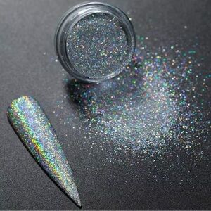 Silver Sparkly Nail Glitter Powder! NEW!